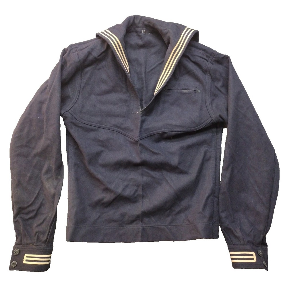 WW2 US Navy Sailor Uniform Jumper Wool Military Top Size 36R Vintage